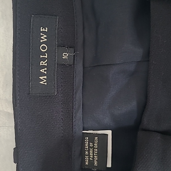 Marlowe Navy 100% Wool Trousers - Picture 6 of 7